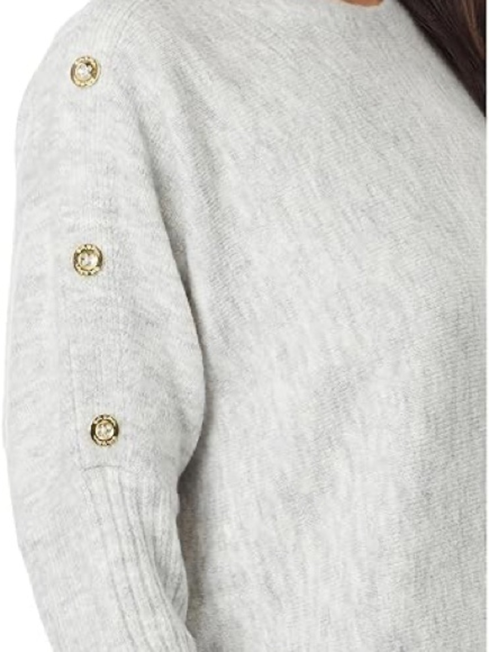 Lilly Pulitzer Womens Medium Arna Pullover Sweater Seaside Grey Relaxed Fit - Picture 10 of 10